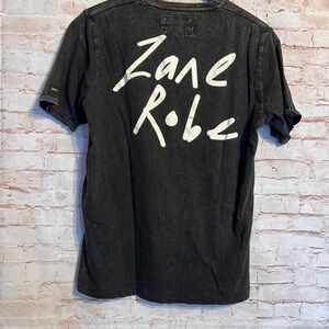 Zanerobe Charcoal t-shirt Tee with White Logo